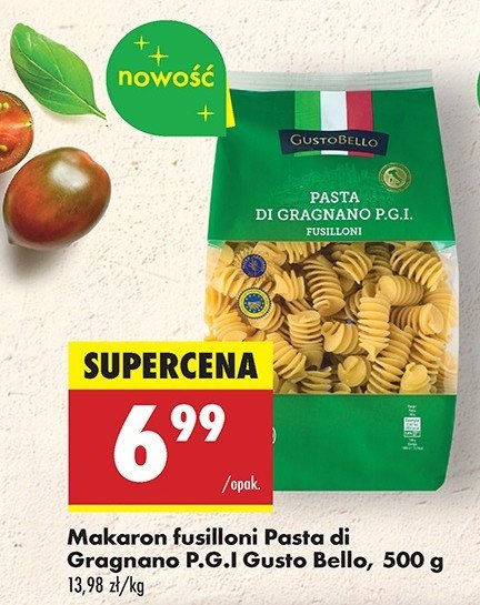 Makaron di gragnano fusilloni Gustobello promocja w Biedronka