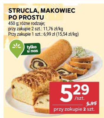 Strucla, makowiec do poczęstu różne rodzaje promocja w Stokrotka