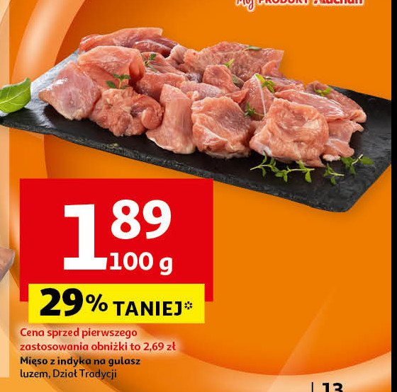 Mięso gulaszowe indycze promocja