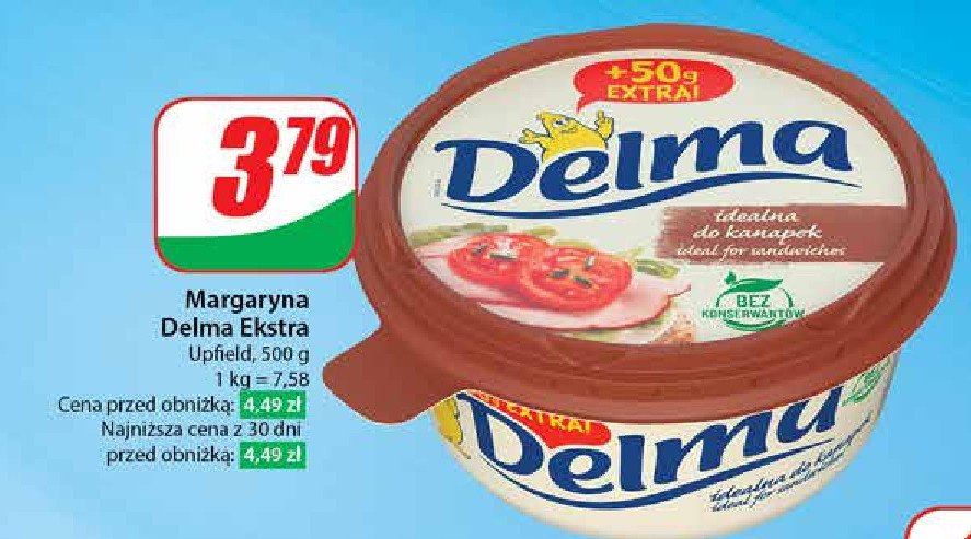 Margaryna Delma extra maślany smak promocja