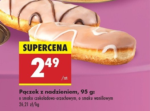 Pączek long z nadzieniem waniliowm promocja