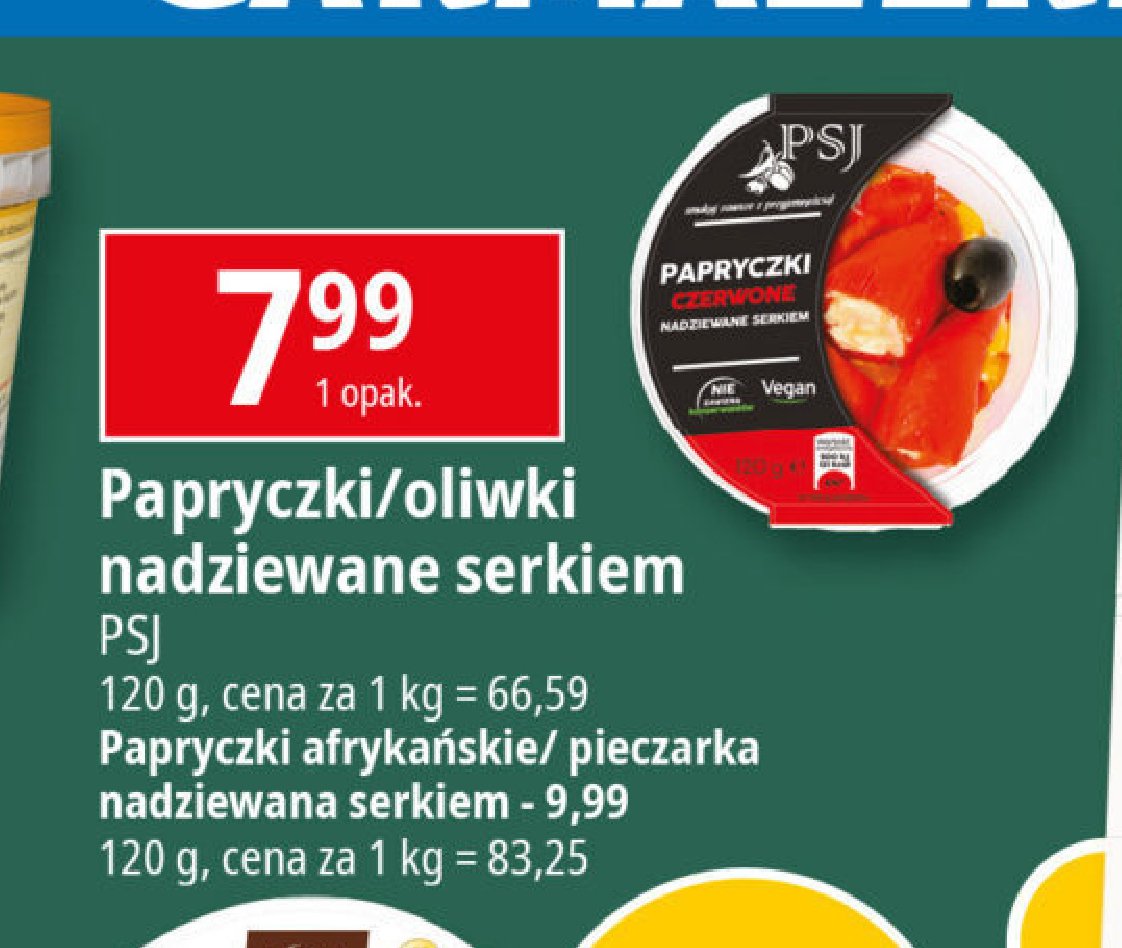 Oliwki zielone z estragonem i miętą Psj promocja