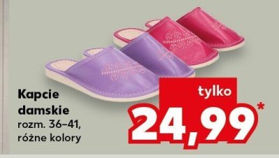 Kapcie damskie, rozm. 36-41, różne kolory promocja w Kaufland