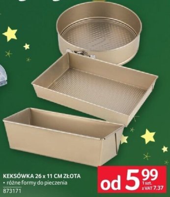 Keksówka 26x11 cm złota promocja w Selgros