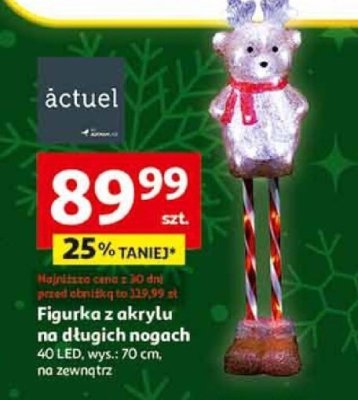 Figurka z akrylu na długich nogach 40 LED, wys. 70 cm, na zewnątrz promocja w Auchan