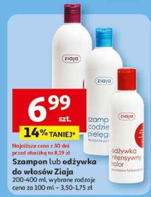 Szampon lub odżywka do włosów Ziaja promocja w Auchan