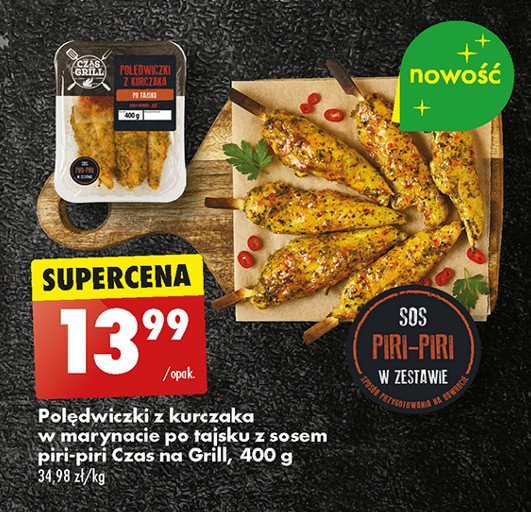 Polędwiczki z kurczaka w marynacie po tajsku z sosem piri-piri Czas na grill promocja