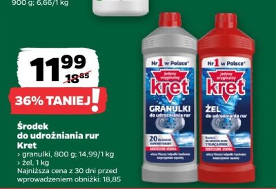 Środek do udrażniania rur granulki 800 g promocja w Netto