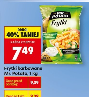 Frytki karbowane Mr. Potato, 1 kg promocja w Biedronka