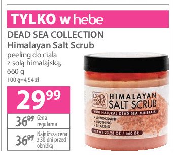 Peeling solny do ciała sól himalajska Dead sea collection promocja