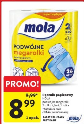 Ręcznik papierowy Mola podwójne megarolki promocja w Intermarche