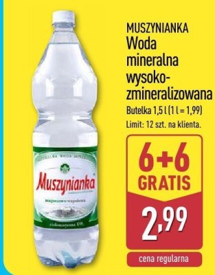 Woda mineralna wysokozmineralizowana  promocja w Aldi