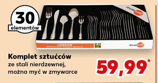 Komplet sztućców london Domotti promocja w Kaufland