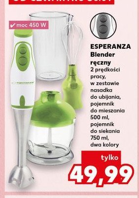 Blender 450w Esperanza promocja w Kaufland