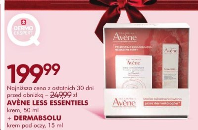 Krem AVÈNE LESS ESSENTIELS, 50 ml + DERMABSOLU krem pod oczy, 15 ml promocja w Super-Pharm