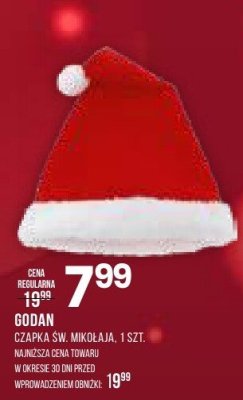 Czapka św. Mikołaja Godan, 1 szt promocja w Drogerie Natura