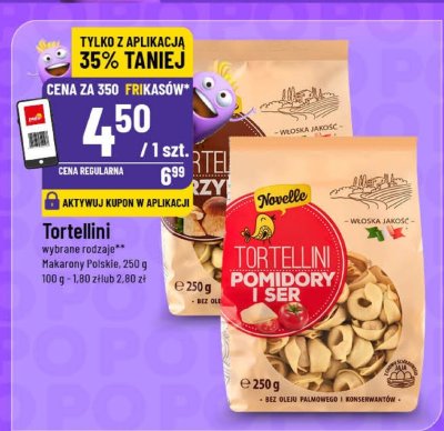 Tortellini Novelle Pomidory i Ser Makarony Polskie promocja w POLOmarket