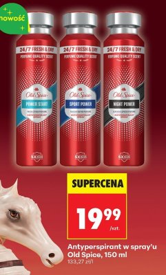 Antyperspirant w spray'u Old Spice Sport Power, 150ml promocja w Biedronka