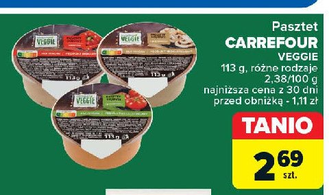 Pasztet sojowy z pieczarkami Carrefour veggie promocja