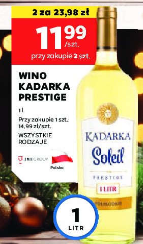 Wino KADARKA SOLEIL PRESTIGE WHITE promocja