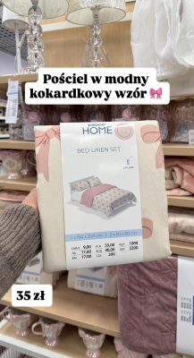 Pościel w modny kokardkowy wzór Bed Linen Set promocja w Pepco