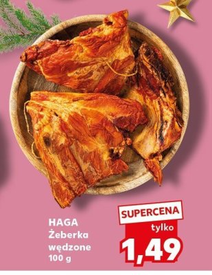 Żeberka wędzone HAGA 100 g promocja w Kaufland