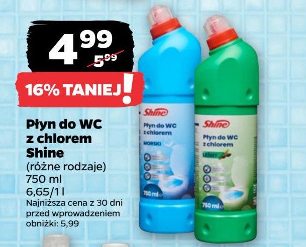 Płyn do wc morski Shine classic promocja