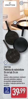CROFTON Patelnia do naleśników 26 cm lub 24 cm promocja w Aldi