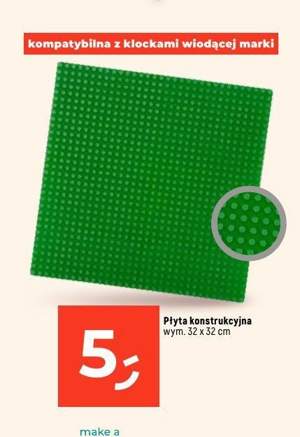 Płyta konstrukcyjna 32 x 32 cm promocja w Dealz