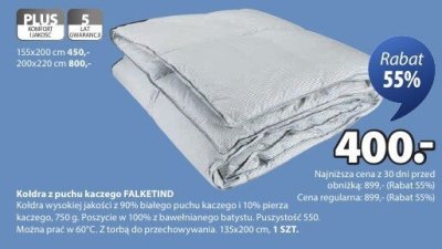 Kołdra z puchu kaczego FALKETIND promocja w Jysk
