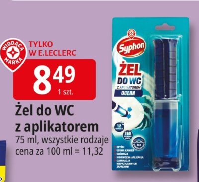 Żel do WC z aplikatorem 75ml promocja w Leclerc