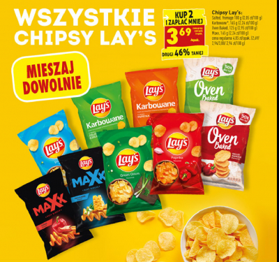 Chipsy ser & zielona cebulka Lay's maxx mocno pogi臋te promocja