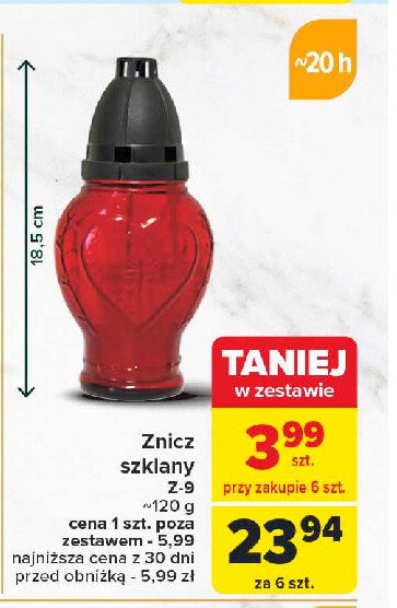 Znicz szklany z-9 promocja