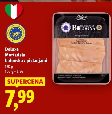 Mortadela bolońska z pistacjami Deluxe promocja w Lidl