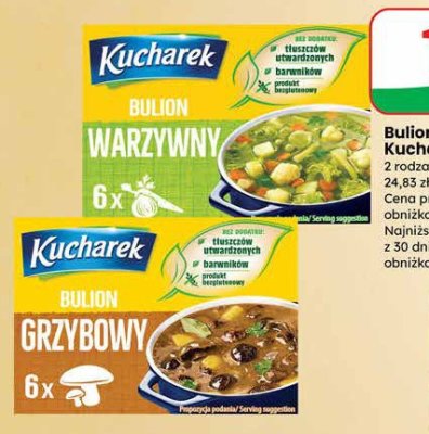 Bulion grzybowy Kucharek promocja w Dino