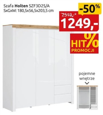 Szafa Holten SZF3D2S/A promocja w Black Red White