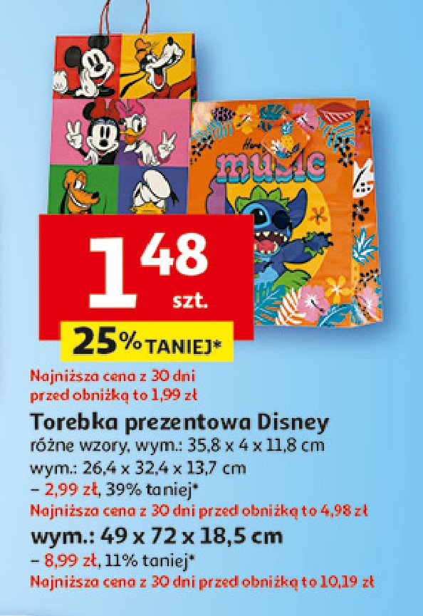 Torba disney 35.8 x 11.8 x 4 cm promocja w Auchan