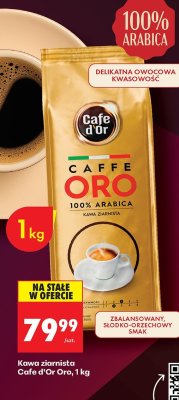 Kawa ziarnista Cafe d'Or Oro 1 kg promocja w Biedronka