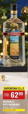 Wódka Stumbras 40%, 1 l promocja w Biedronka