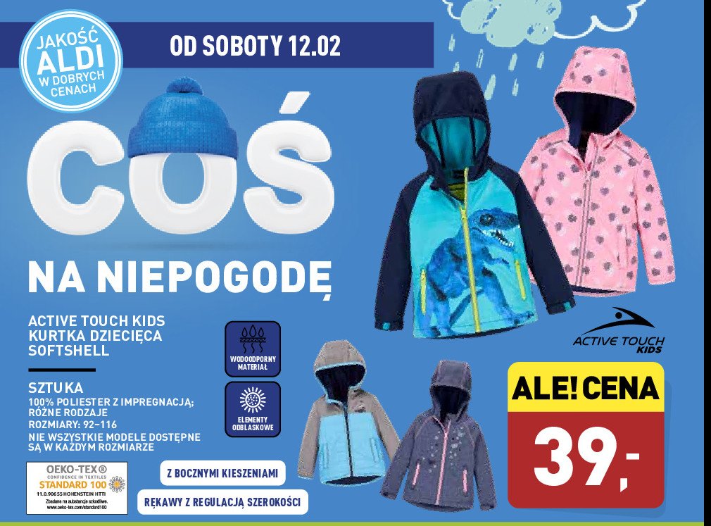 Kurtka dzieci臋ca softshell 92-116 Active touch kids promocja