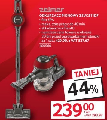 Odkurzacz pionowy ZSVC511DF ZELMER promocja w Selgros