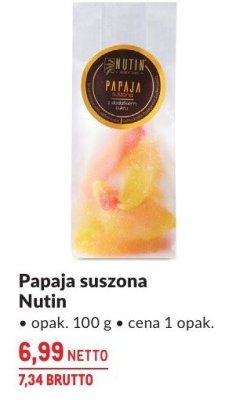 Papaja suszona Nutin promocja w Makro