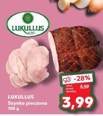 Szynka lukullus pieczona 100 g promocja w Kaufland