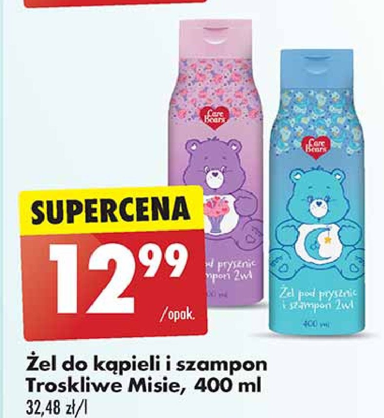 Żel i szampon do kąpieli troskliwe misie niebieski promocja