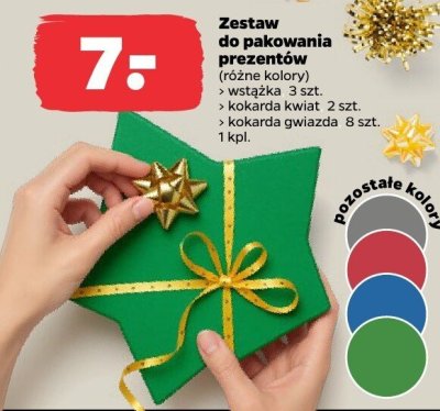 Zestaw do pakowania prezentów, różne kolory promocja w Netto
