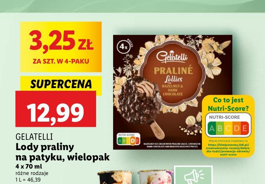 Lody praline Gelatelli promocja w Lidl