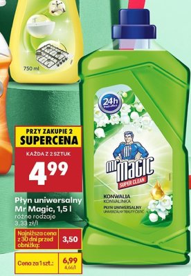 Płyn uniwersalny Mr Magic, 1,5 l różne rodzaje promocja w Biedronka