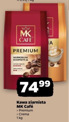 Kawa ziarnista MK Café Crema promocja w Netto