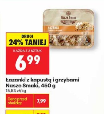 Łazanki z kapustą i grzybami 450 g promocja w Biedronka