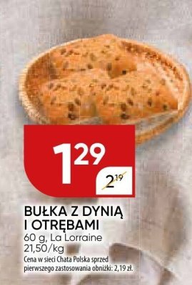 Bułka z dynią i otrębami promocja w Chata Polska